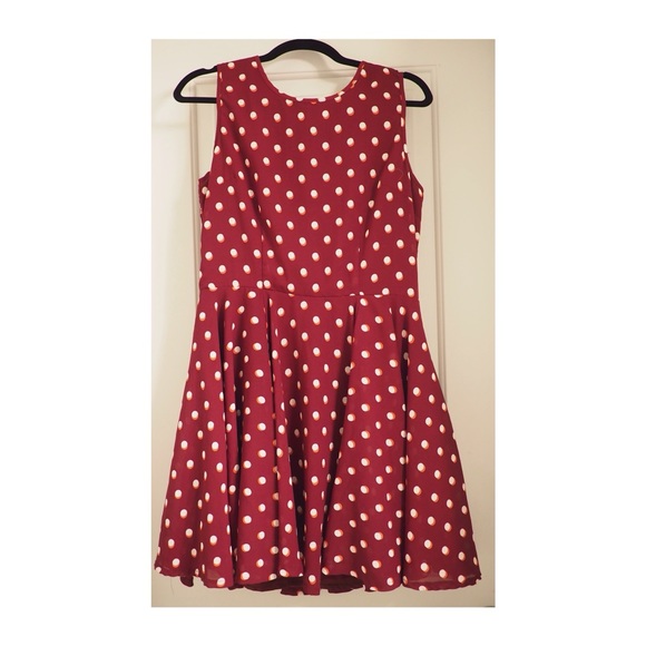 Maison Jules Dresses & Skirts - Fit and flare polka dot dress
